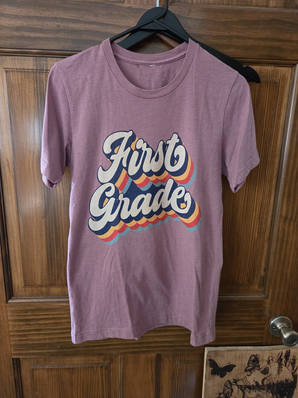 First Grade Retro Graphic T-Shirt - Mauve